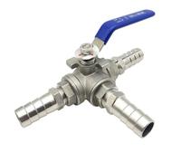 Robinet À Bille En Acier Inoxydable 304, 1 Pièce, 6-30mm, Raccord Complet, Port L, 3 Voies(14mm)