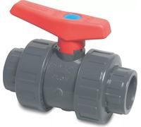 robinet à bille en PVC-U 63mm DN50 gris, type 2000, 16 bar