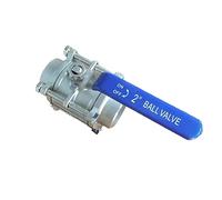 Robinet à bille filetage BSP en acier inoxydable de 2 pouces, robinet trois pièces DN50 utiliser avec des liquides et gaz(SS201)