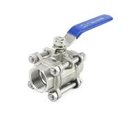 Robinet à bille filetage femelle en trois pièces, 1/2 "3/4" 1 ", acier inoxydable 304/316, DN15 DN20 DN25