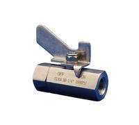 Robinet à bille haute pression en acier inoxydable, 1/4 ", 3/8", 1/2 ", 3/4", 1500psi, for Instrument, Source d'air, tuyau d'eau(3/4")
