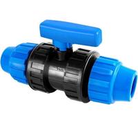 Robinet à bille pour tuyau PE - 25 mm - raccord à visser - Accessoire de jardin