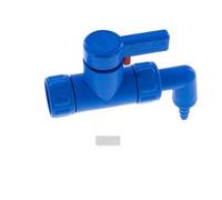 Robinet à boisseau sphérique 2 voies en PP G 3/4'' 6x10mm Hose Barbs