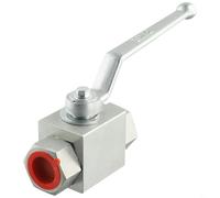 Robinet à boisseau sphérique 2 voies G1/2 pour système BSP 500 bar eau | G3/8 pour connexion BSP, acier de qualité hydraulique, design flotteur étanche, plage de -20 °C à 100 °C, eau, huile, gaz