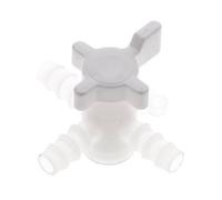 Robinet à boisseau sphérique à 3 voies en PVDF Embouts de tuyau 3/8'' (9 mm)