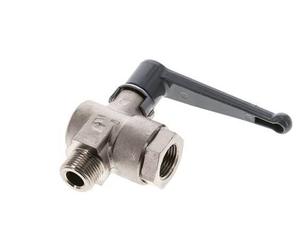 Robinet à boisseau sphérique à angle droit 2 voies en laiton, mâle vers femelle G/G 3/8 pouces
