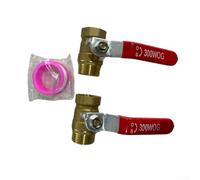 Robinet à boisseau sphérique à port complet en laiton avec poignée rouge 1,9 cm NPT fileté pour un contrôle du débit sans couture Construction robuste Résistant aux fuites Système CVC 0 ° C-80 °C
