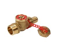Robinet à boisseau sphérique avec rainure pour tournevis GIACOMINI R608, avec raccord pour tuyau, 3/4" (R608Y014)
