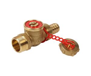 Robinet à boisseau sphérique avec rainure pour tournevis GIACOMINI R608, avec raccord pour tuyau, 3/4" (R608Y014)