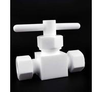 Robinet à boisseau sphérique droit en PTFE, diamètre égal pour un transfert efficace des fluides, 1 pièce pour applications industrielles