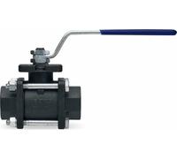 Robinet à boisseau sphérique en acier au carbone Valpres, 3 pièces, DN50 PN14/25, étanche à la vapeur, max. 198 °C, acier v.DG ISO-AE, 1 pièce.