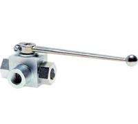Robinet à boisseau sphérique en acier hydraulique à 3 voies T-port G 1/4 pouce