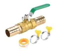 Robinet à boisseau sphérique en laiton 25 mm Crochet de tuyau d'arrêt 90 degrés avec pinces pour système de contrôle de l'eau