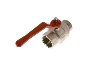 Robinet à boisseau sphérique en laiton à 2 voies, mâle à femelle G/G 1-1/4", conception courte