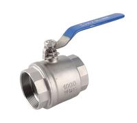 Robinet à boisseau sphérique Filetage femelle 5,1 cm complète des ports en 2 parties en acier inoxydable 304 Filetage femelle Boule Valve 5,1 cm DN50 1000 Wog