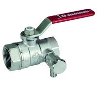 Robinet à boisseau sphérique Giacomini R250DS avec purge, chromé DN15 (R250SX003)