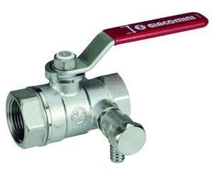 Robinet à boisseau sphérique Giacomini R250DS avec purge, chromé DN25 (R250SX005)