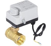 Robinet à boisseau sphérique motorisé à deux sprinklers, doté d'un système deintelligent et d'un fonctionnement fiable - Conception optimisée pour une utilisation industrielle - 12 V CC/24 V CC, DN25 