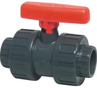 Robinet à boisseau sphérique Profec PVC-U avec manchon à coller des deux côtés Ø 50 mm, type Safe 600, 16 bar