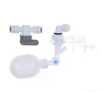 Robinet à boisseau sphérique réglable à flotteur latéral pour réservoir de WC, aquarium, réservoir d'eau, raccord compact en plastique