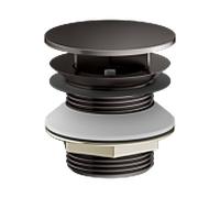 Robinet à boisseau sphérique universel KEUCO 59904350000 pour lavabos sans ouverture de trop-plein, G 1 1/4, noir titane brossé