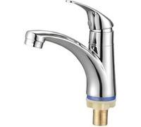 Robinet à Eau Simple à Bec Courbé Finition Chromée Avizar Argent Argent