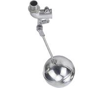 Robinet à flotteur, Robinet à tournant sphérique flottant coudé 90 degrés en acier inoxydable 304, contrôle de débit réglable, multitaille(1-1/4inch)