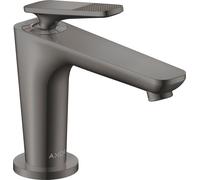 Robinet à levier unique AXOR Citterio C, modèle 90, avec technologie CoolStart, pour lavabo, et bonde - Forme cubique, finition noir chromé poli