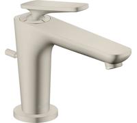 Robinet à levier unique AXOR Citterio C, modèle 90, avec technologie CoolStart, pour lavabos, et ensemble de bonde à coulisse, finition inox