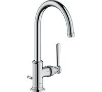 Robinet à levier unique AXOR Montreux pour lavabo, modèle 210, avec levier et système de bonde à coulisse, finition chrome