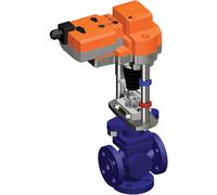 Robinet à soupape électrique à 3 voies 20mm Bride DN 25 Fonte EPDM 10m3/h 16bar/232psi 24 V AC/DC