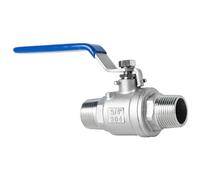 Robinet à tournant sphérique 1 pièces robinet en acier inoxydable 1/2 "3/4" "1-1/4" 1-1/2 "2" connecteur de commutateur vanne d'eau filetage externe(304 DN32)