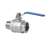 Robinet à tournant sphérique en deux pièces acier inoxydable 304, 1/4", 3/8", 1/2", 3/4", 1", 1-1/4", 1-1/2", femelle mâle, port complet, eau, gaz, huile, 1 pièce(Female-male,3/4 inch)