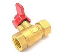 Robinet à tournant sphérique en laiton filetage interne de diamètre égal 1/4"" 3/8"" 1/2"" 3/4"" BSP avec poignée vanne papillon PN 0,8 Mpa adapté l'air, au gaz, l'eau et carburant(45293)