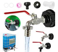 Robinet adaptateur IBC S60x6 3/4" raccord pour cuve 1000L | Robinet jardin. Raccord cuve 1000 litres. Adaptateur IBC. S60X6 IBC raccord robinet. Pour tuyau IBC. Robinet cuve 1000l s60x6