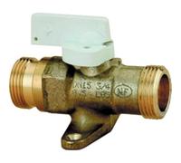 Robinet arret gaz nat. droit avec pattes NF MM 12 15x21