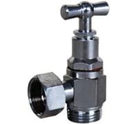 robinet arrêt - pour wc - equerre - diamètre 12 x 17 - laiton chromé - altech 4071050