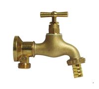Robinet arrosage orientable - SOMATHERM FOR YOU - 15/21-20/27, Laiton brut - Avec applique murale