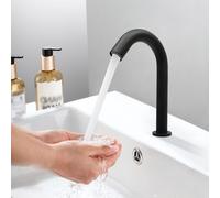 Robinet automatique avec capteur infrarouge Robinet de lavabo (noir mat) pour cuisine salle de bain
