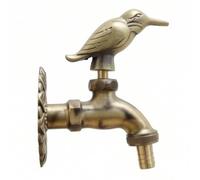 Robinet avec Applique Murale Bronze, Oiseau Féerique - Bronze Antique