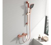 Robinet Baignoire Cascade Mitigeur Bain Douche Mural Entraxe 150 avec Douchette G1/2,Or Rose