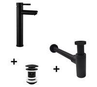 Robinet bec haut GRIFO + bonde CLINT + siphon SIMON