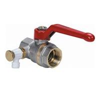 Robinet boisseau sphérique laiton bague FF à purge orientable poignee alu 15x21 G