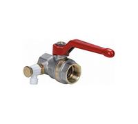 Robinet boisseau sphérique laiton bague FF à purge orientable poignee alu 40x49