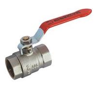 Robinet boisseau sphérique laiton FF bâtiment - Rouge - 20x27 - PN25 Gris G