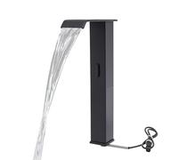 Robinet Capteur Automatique Noir, Mitigeur Lavabo Infrarouge, Bec Haut Cascade 27cm, Laiton Robuste Économie Eau, Vanne Céramique Installation Facile, Pour Cuisine Salle Bain Restaurant Hôtel