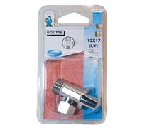 Robinet chasse chromé - 12x17 - 1/4 tour