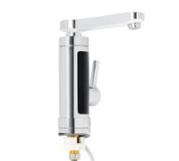 Robinet chauffe-eau électrique - 3000 W - 220 V - LED - Avec chauffage rapide en 3 secondes - Protection d'eau IPX4 - Rotatif à 360° - Pour cuisine, salle de bain - En acier inoxydable et céramique