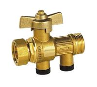 Robinet compteur droit avec clapet antipollution Mâle 3/4" (20x27) - écrou tournant 3/4" (20x27)
