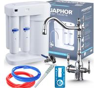 Robinet cuisine 3 voies Ari Retro 2 avec raccord filtre à eau, bec pivotant 360 degres, cartouche ceramique, chromé